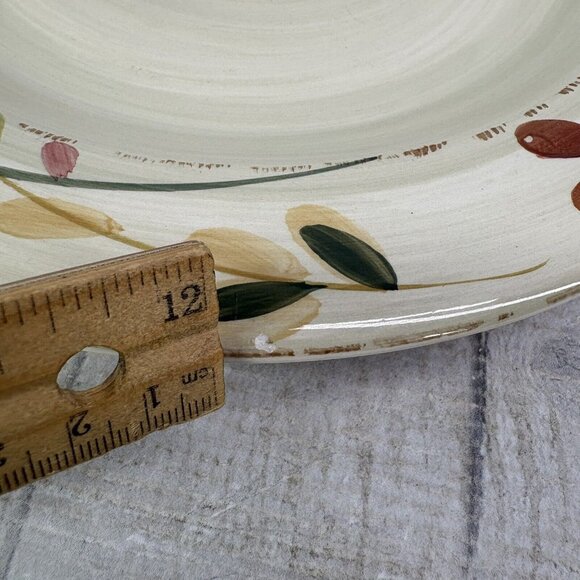 Home Target HMQ 73 Red Berries Green Tan Leaves Stoneware Dinner Plates Set of 2 - Picture 12 of 15